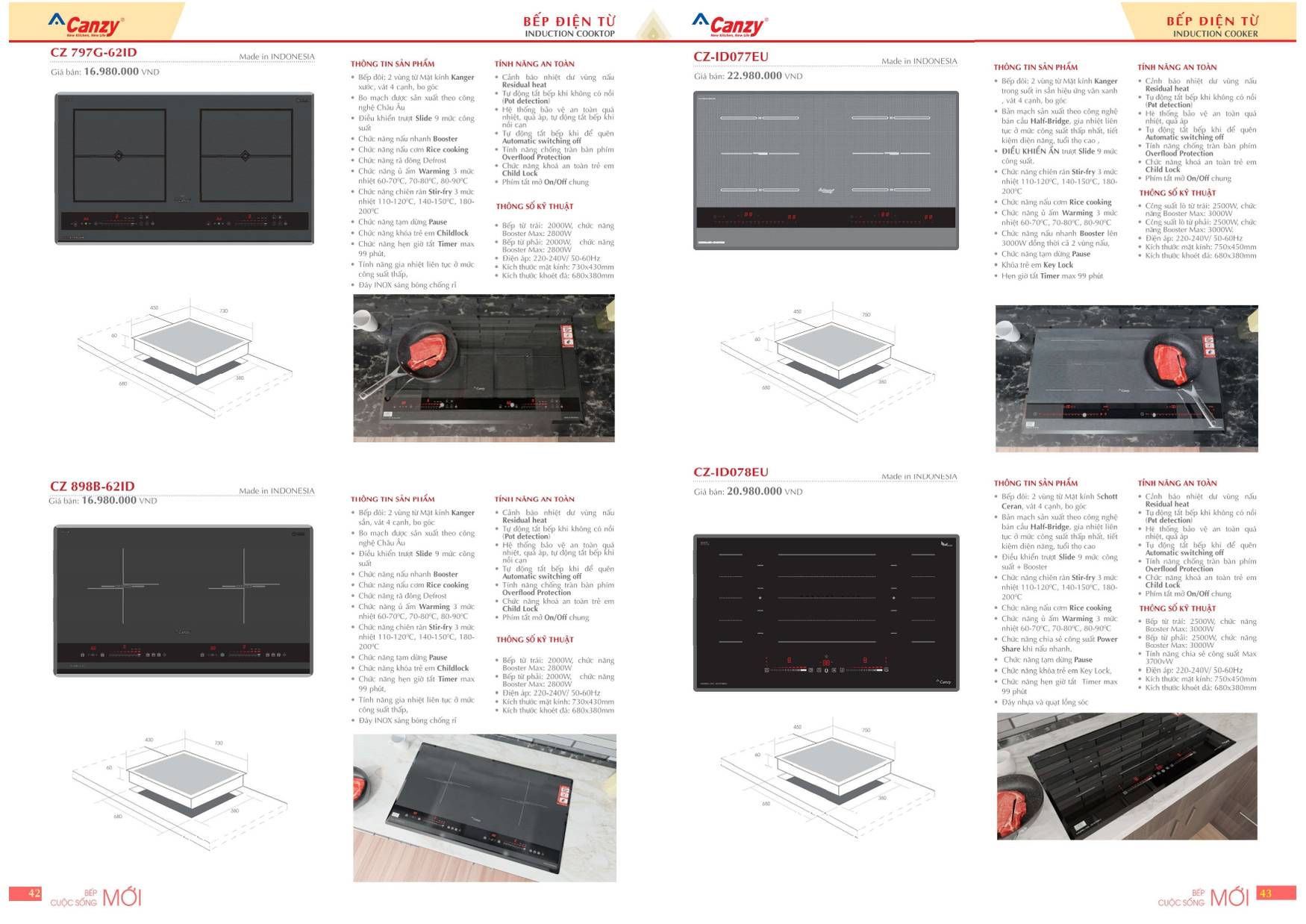 Bếp CANZY Catalogue và Bảng giá mới nhất 2024 /Page 21